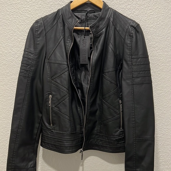 Lock & Love Faux Leather Jacket - Picture 5 of 6